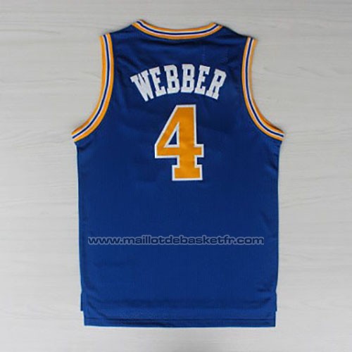 Maillot Golden State Warriors Chris Webber #4 Retro Bleu